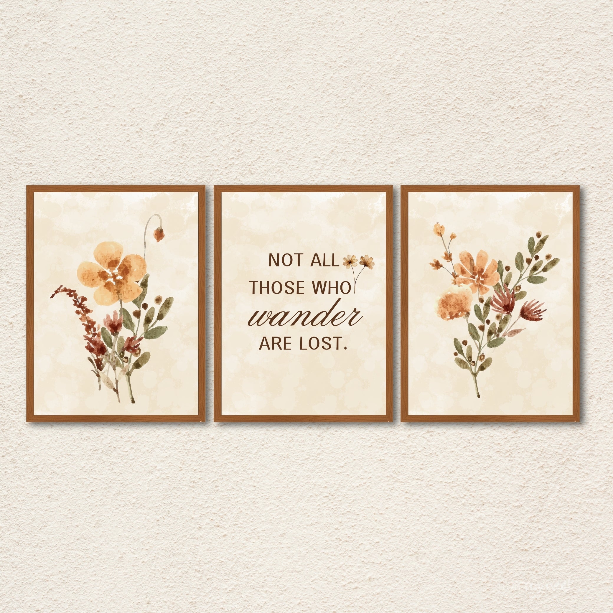 Wildflower Inspirational Wall Frames Set of 3