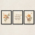 Wildflower Inspirational Wall Frames Set of 3