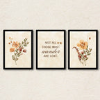 Wildflower Inspirational Wall Frames Set of 3