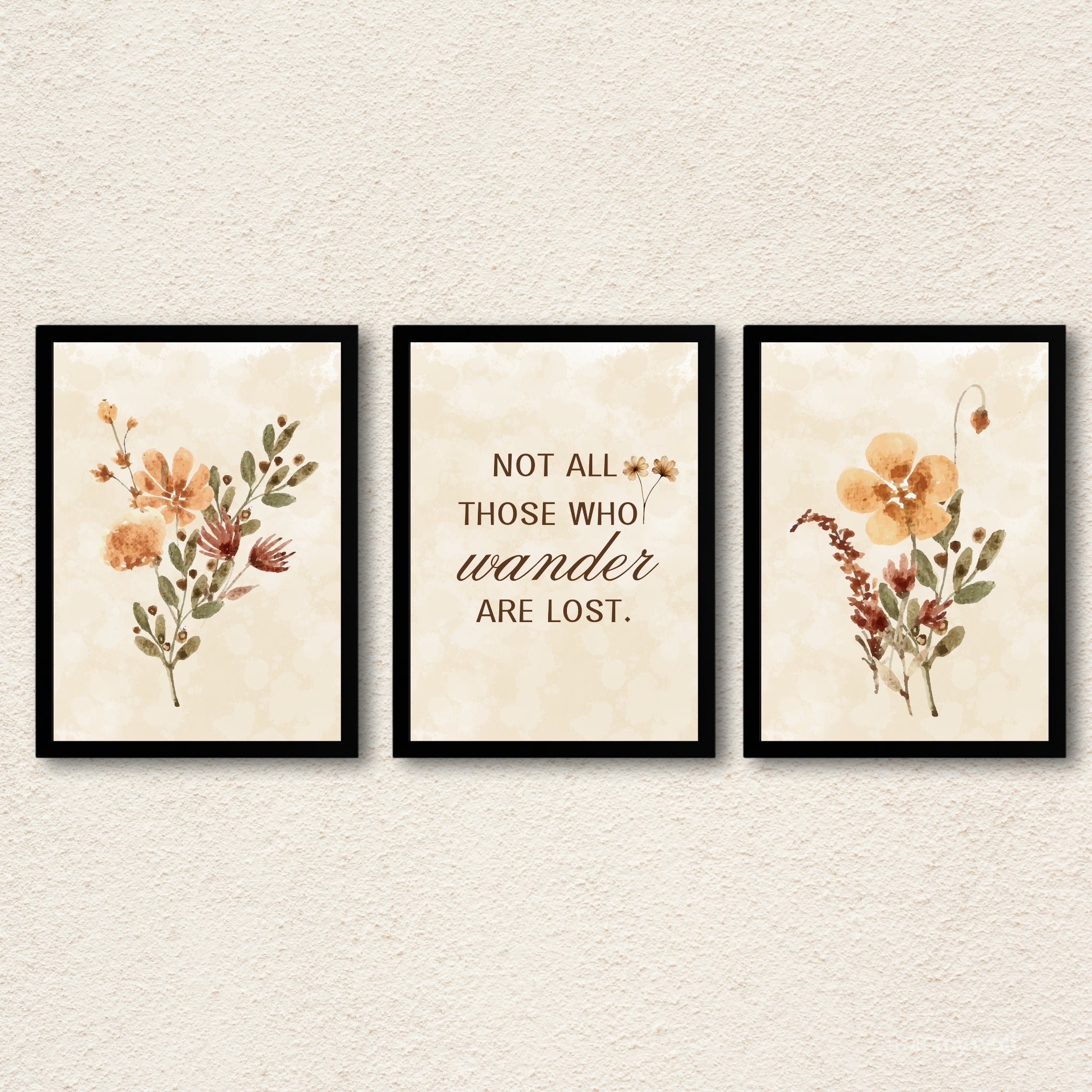 Wildflower Inspirational Wall Frames Set of 3