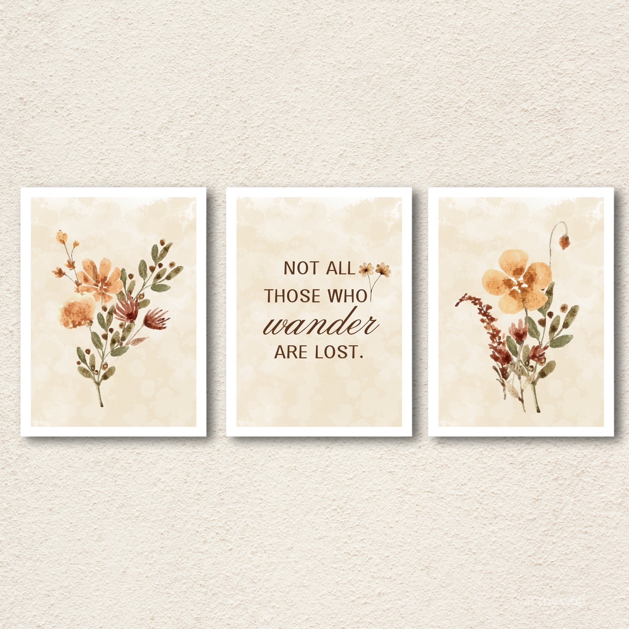Wildflower Inspirational Wall Frames Set of 3