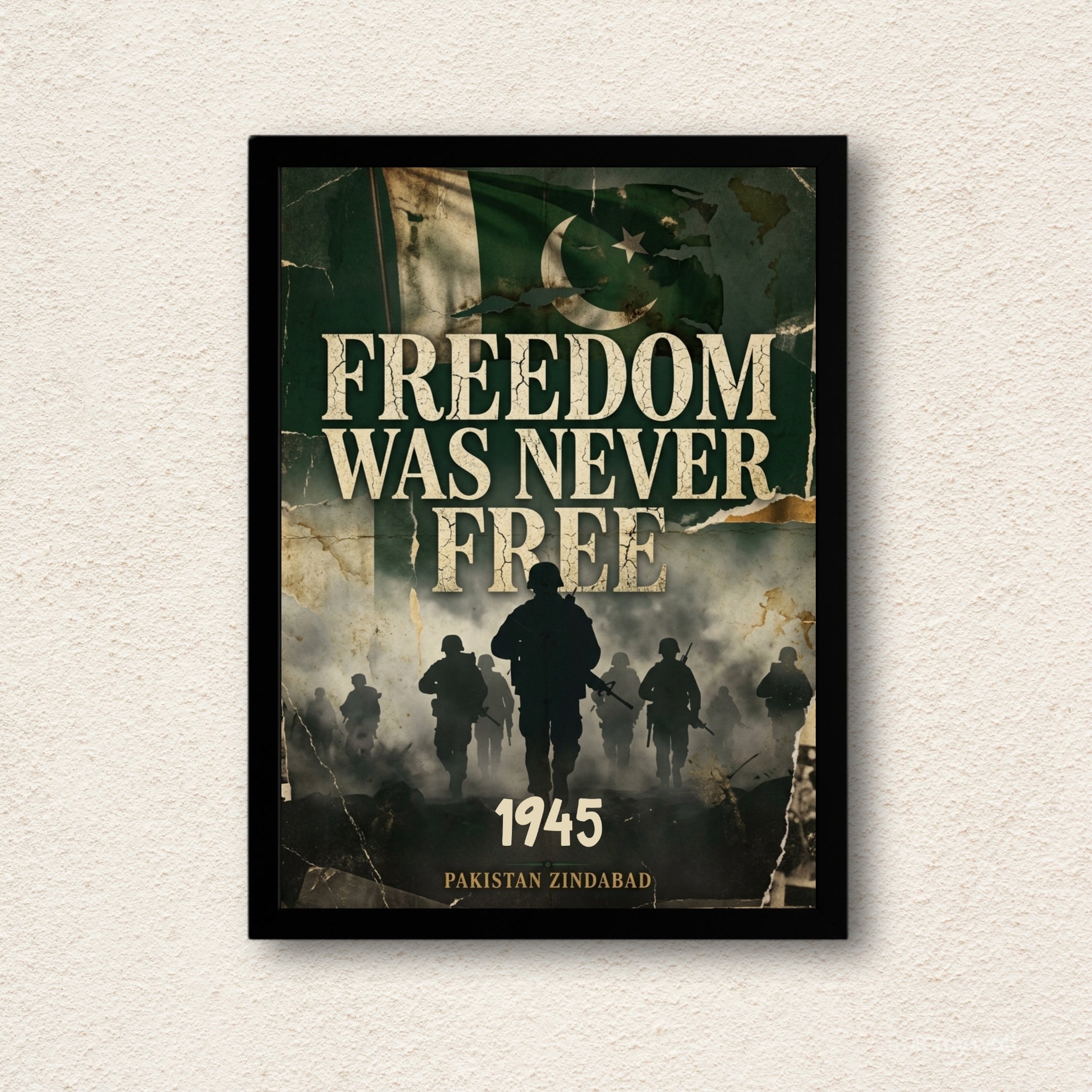 Pakistan Military & Flag Patriotic Wall Frame