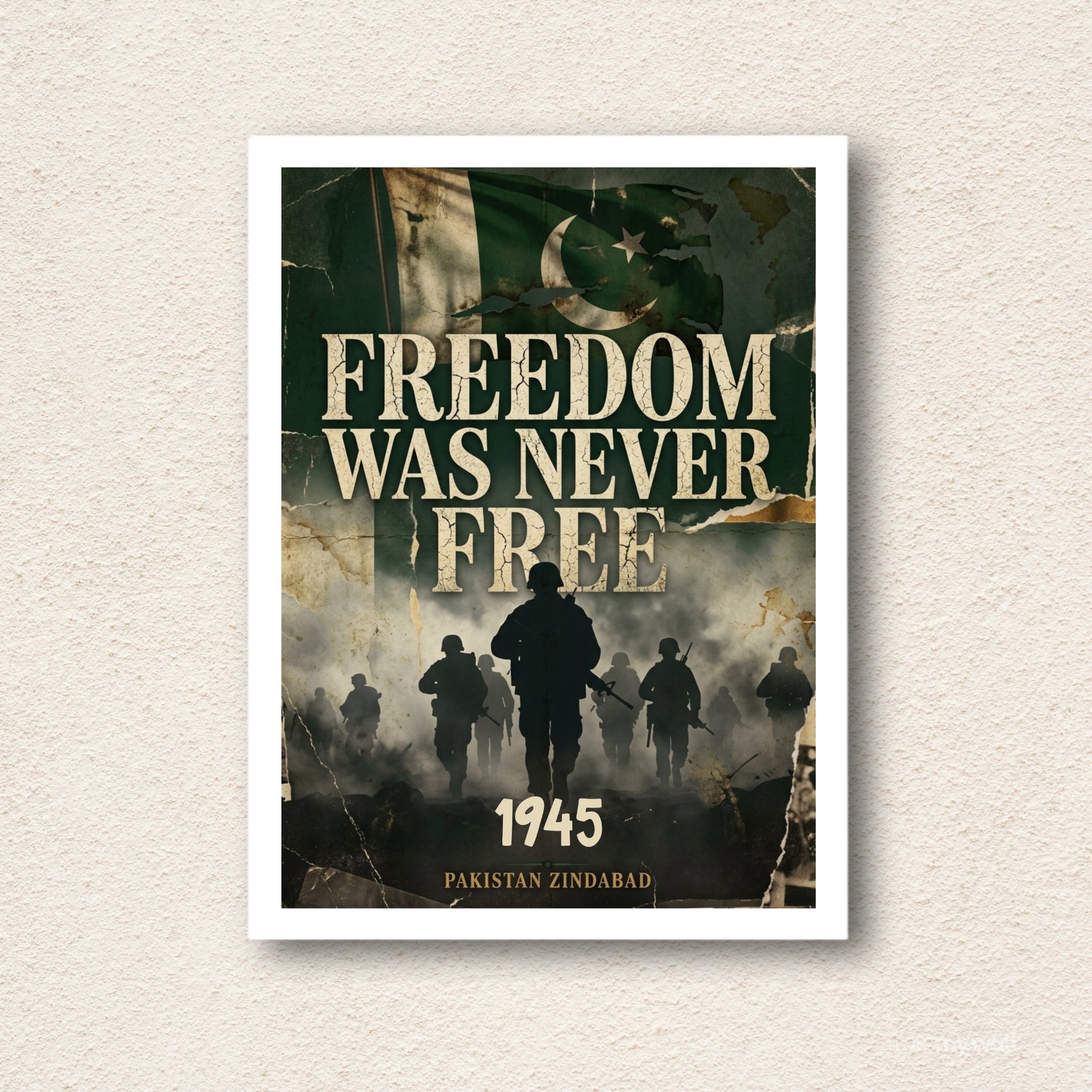 Pakistan Military & Flag Patriotic Wall Frame