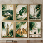 Luxurious 6-Piece Pakistani Landmarks Gallery Wall Art Set (50% OFF)