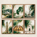 Luxurious 6-Piece Pakistani Landmarks Gallery Wall Art Set (50% OFF)