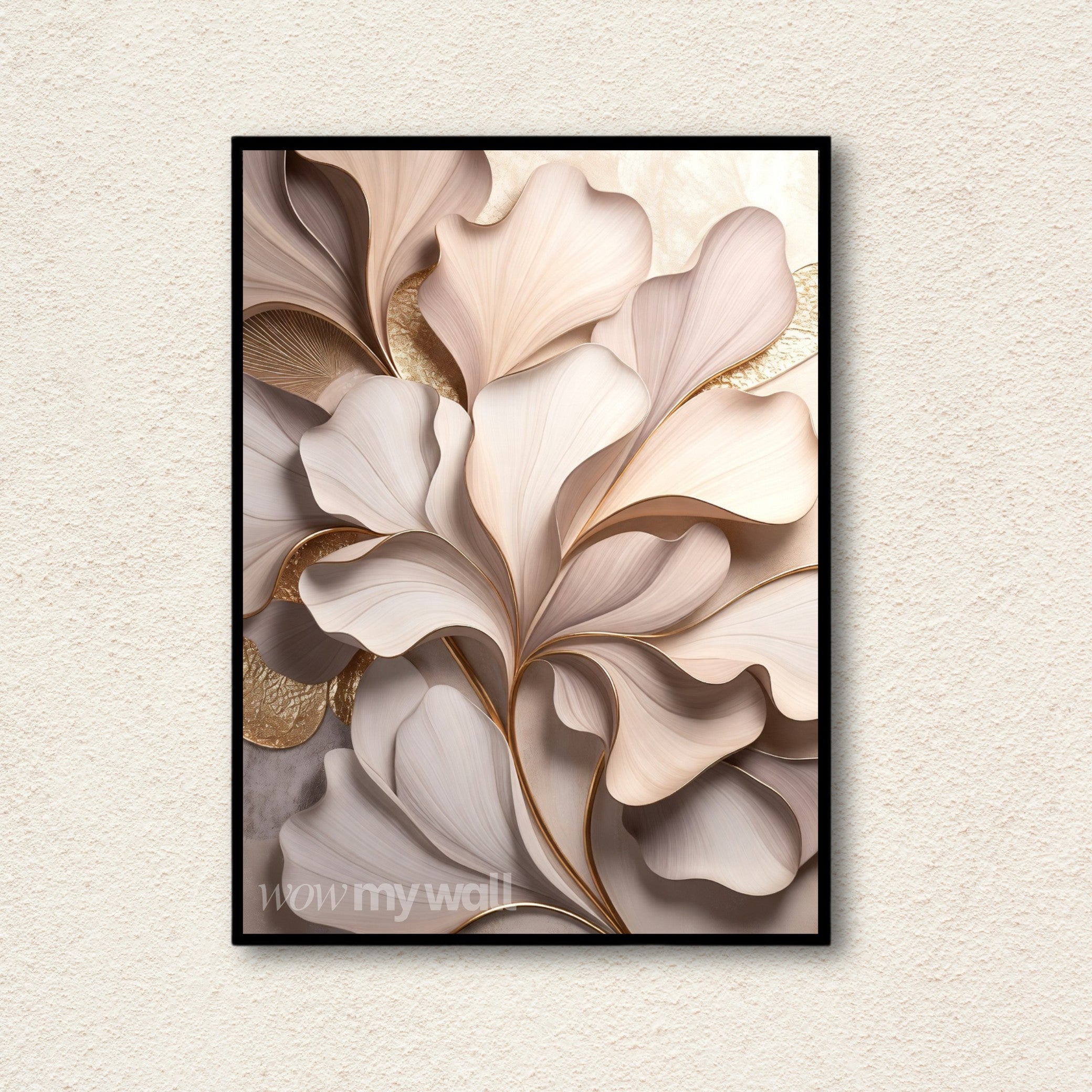 "Serenity Leaf" 3D-Effect Botanical Wall Art