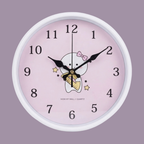 Cute Chibi Character Pastel White Wall Clock