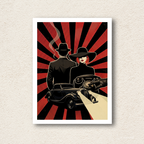 Vintage Noir Detective Collage Wall Art