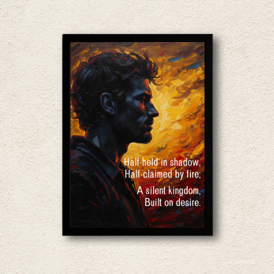 "Half-Held in Shadow" Poetic Wall Art