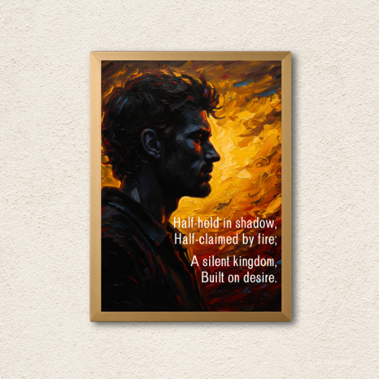 "Half-Held in Shadow" Poetic Wall Art