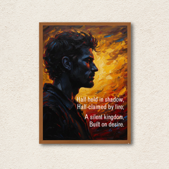 "Half-Held in Shadow" Poetic Wall Art