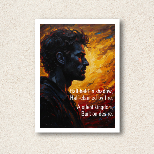 "Half-Held in Shadow" Poetic Wall Art