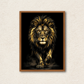 Majestic Golden Lion Wall Art Print