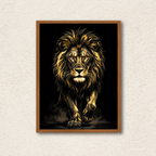 Majestic Golden Lion Wall Art Print