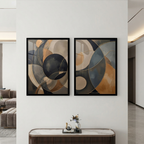 Modern Geometric Abstract 2-Piece Wall Art Set