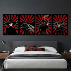 Noir Detective Vintage 4-Piece Wall Art Set