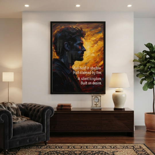 "Half-Held in Shadow" Poetic Wall Art