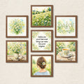 7-Piece Daisy Botanical Gallery Wall Art Set