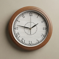 Distressed White Finish Wood Pattern Wall Clock