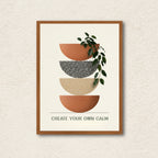 "Create Your Own Calm" Abstract Minimalist Wall Frame