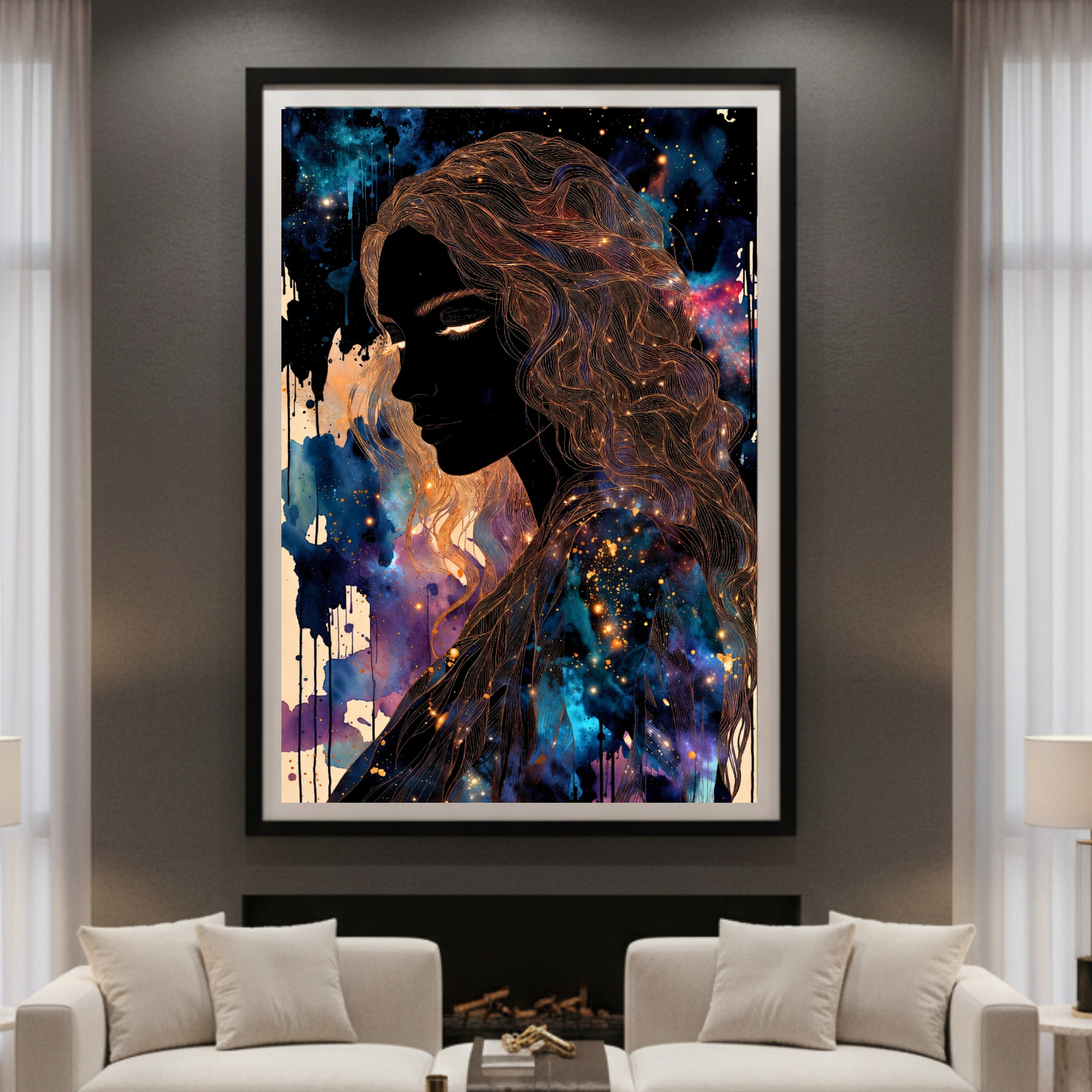 Cosmic Woman Silhouette