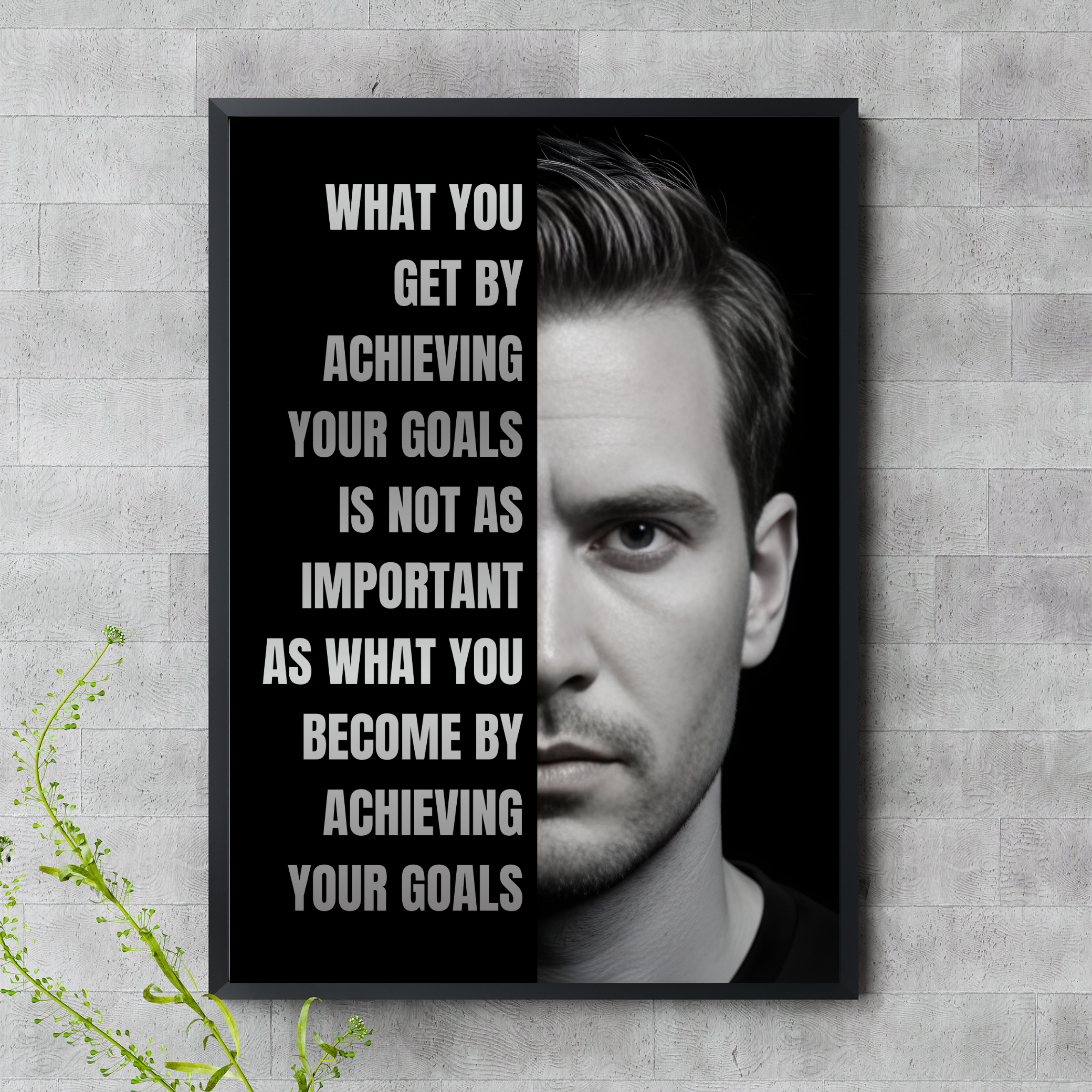 "What You Become" Motivational Wall Art