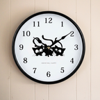 Playful Three Cats Silhouette Black Wall Clock