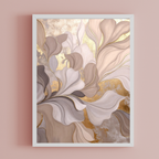 "Serenity Leaf" Modern Botanical Digital Art Frame