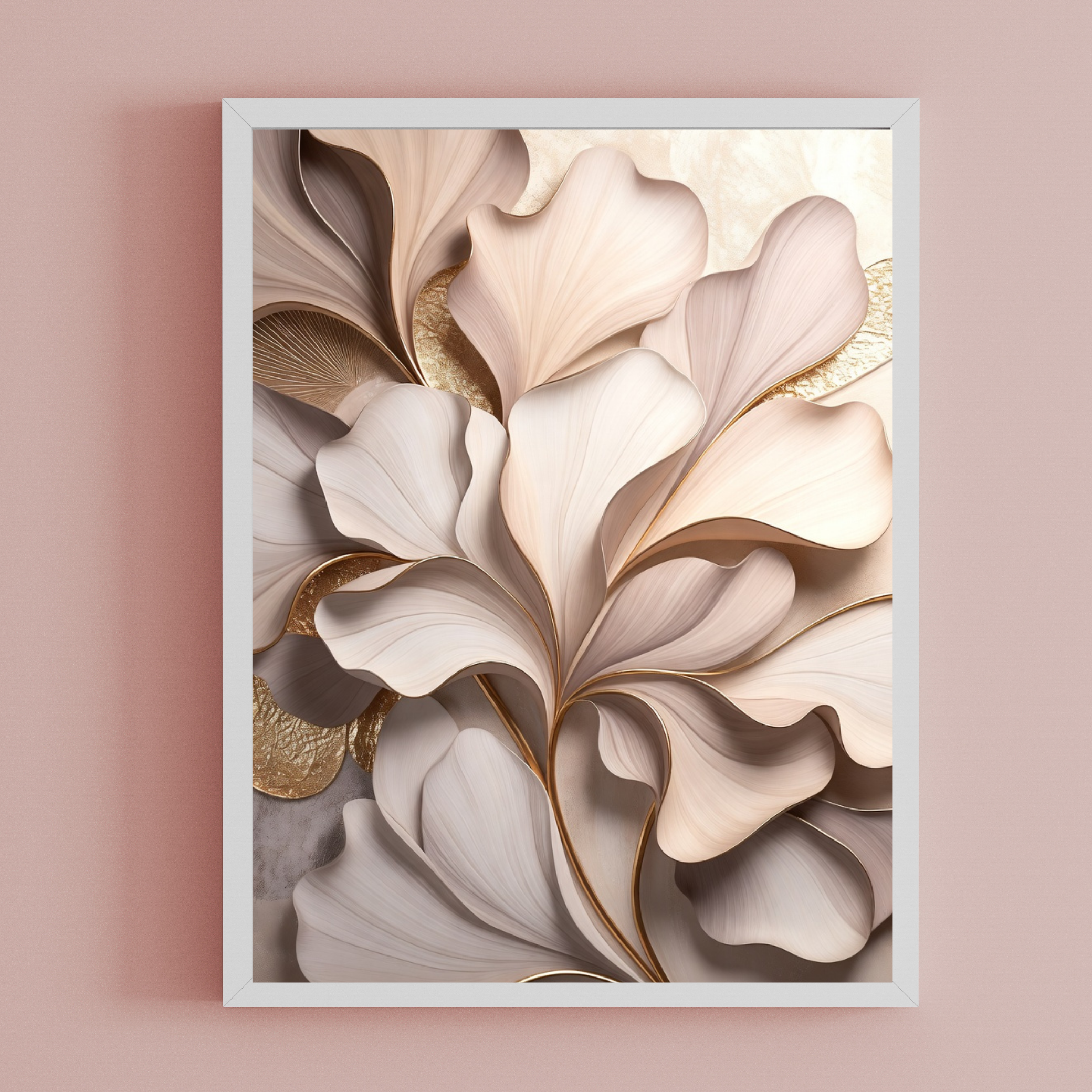 "Serenity Leaf" 3D-Effect Botanical Wall Art