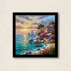 Capri Shores Mediterranean Villa Framed Wall Art