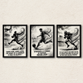 Sports Motivation Wall Art — Set of 3