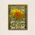 Dandelions Typographic Wall Frame