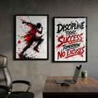 2-Piece Motivational Athletic Splatter Wall Frame Set