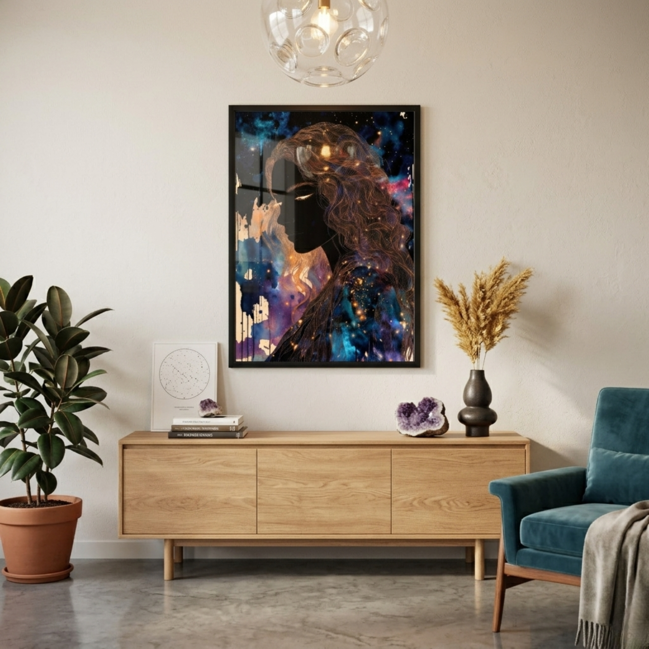 Cosmic Woman Silhouette