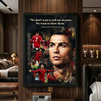 Cristiano Ronaldo "Show Your Dreams" Wall Frame