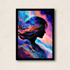 Celestial Silhouette – 1-Panel Abstract Dreamscape Art