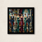 Midnight Masquerade Fashion Gala Framed Wall Art