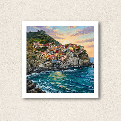 Amalfi Horizon Italian Coastal Village Framed Wall Art - WOW My Wall