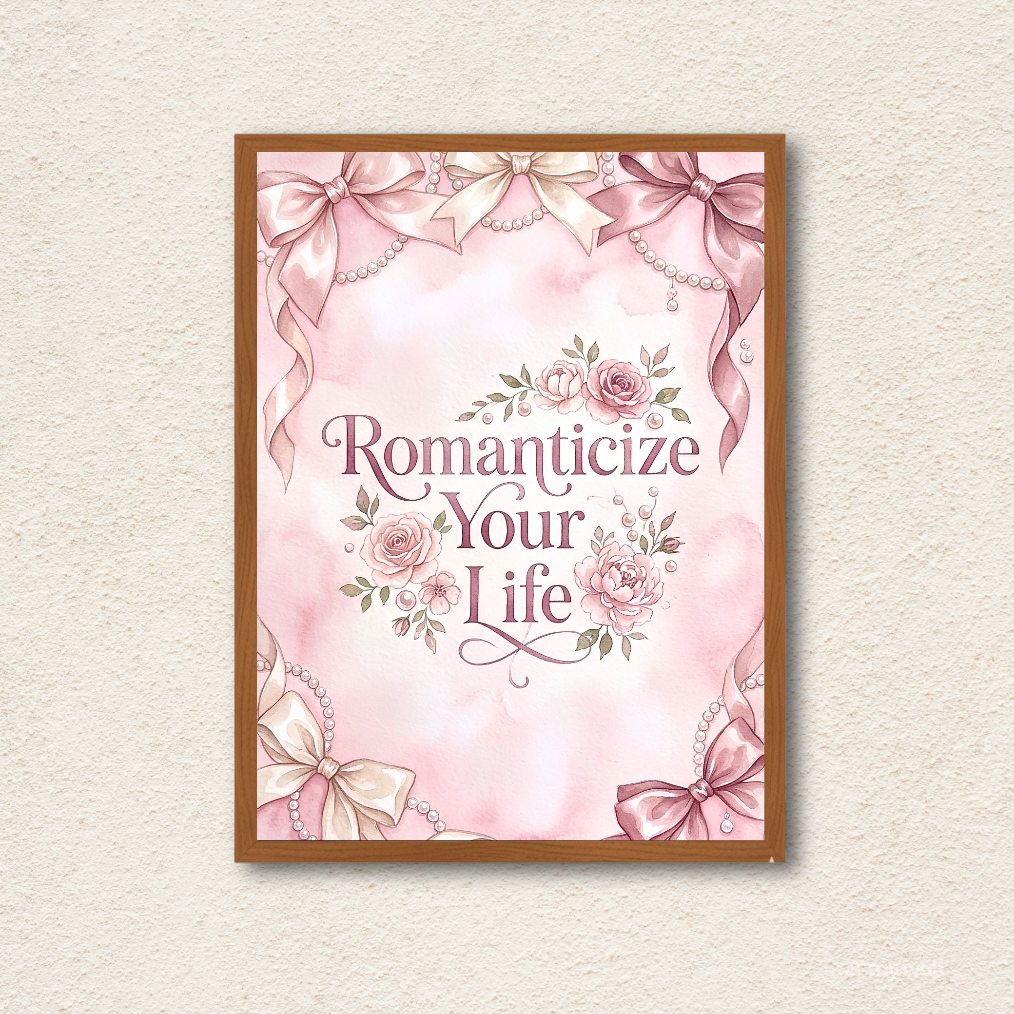 Romanticize Your Life Watercolor Wall Art