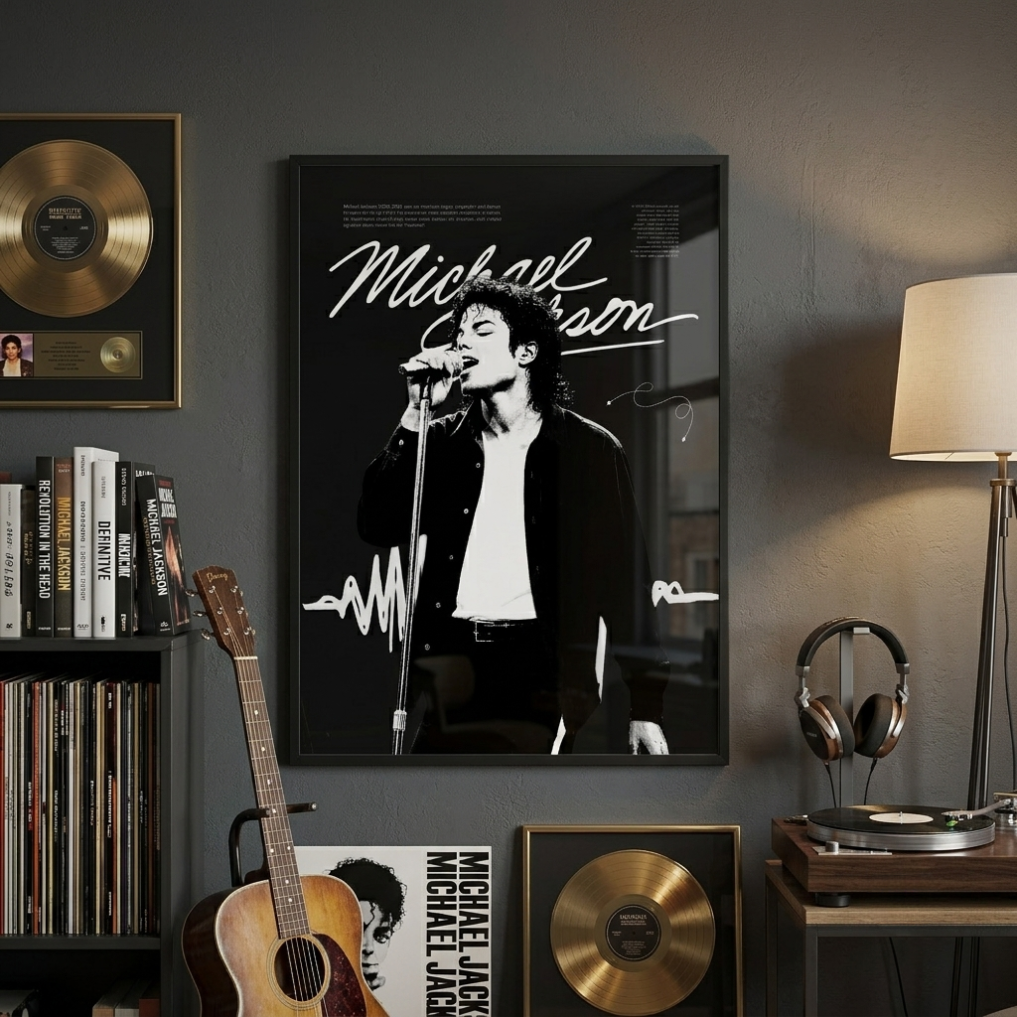 Michael Jackson Retro Vintage Wall Frame