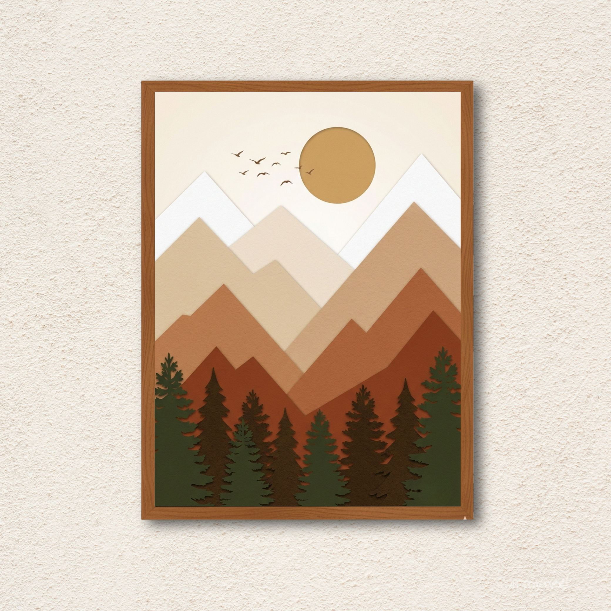 Minimalist Mountain Landscape Wall Frame