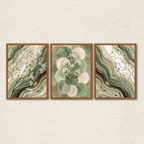 Sage Meadow: 3-Piece Botanical Wall Art Set
