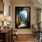 Mediterranean Archway Coastal Wall Frame