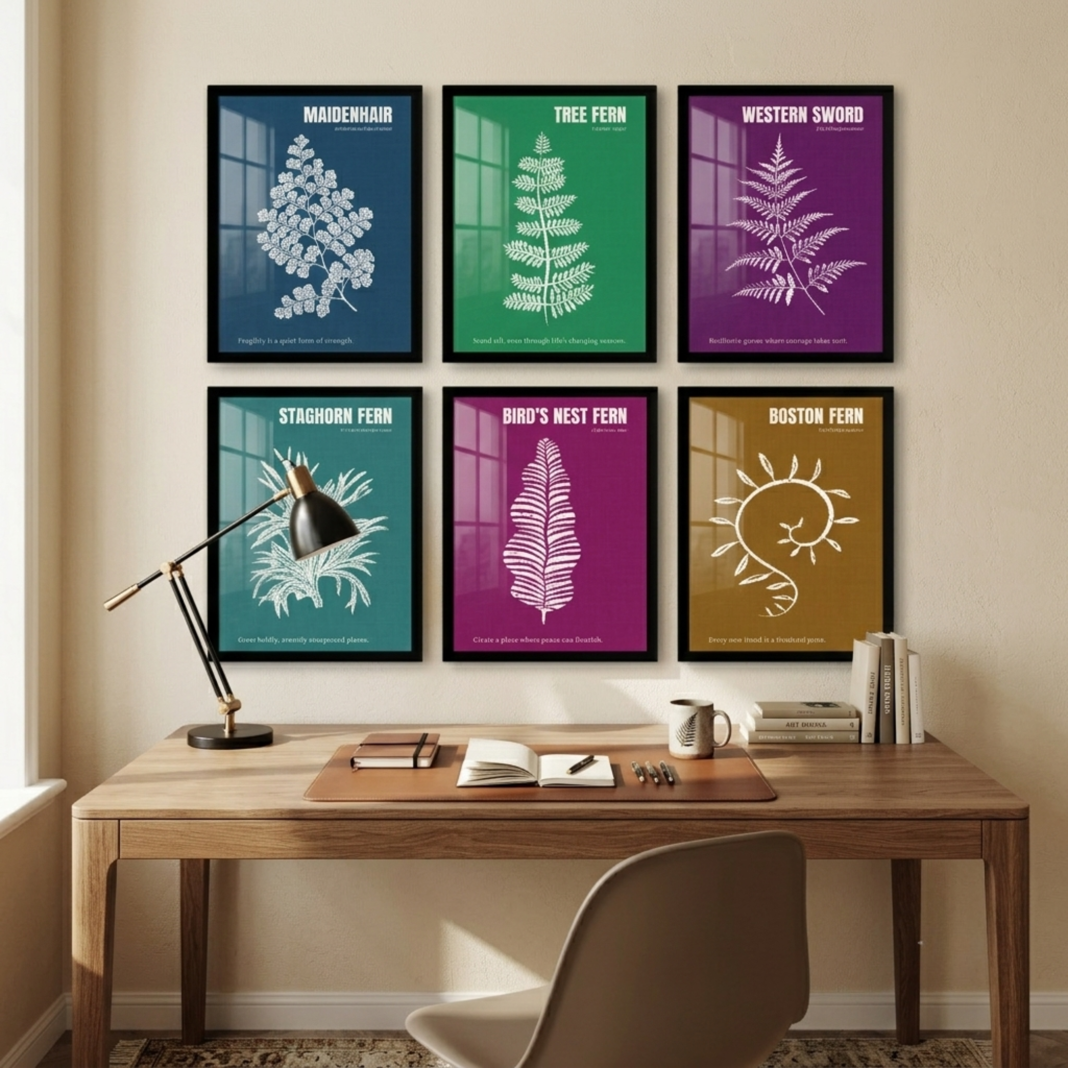 Botanical Ferns 6-Piece Gallery Wall Frame Set