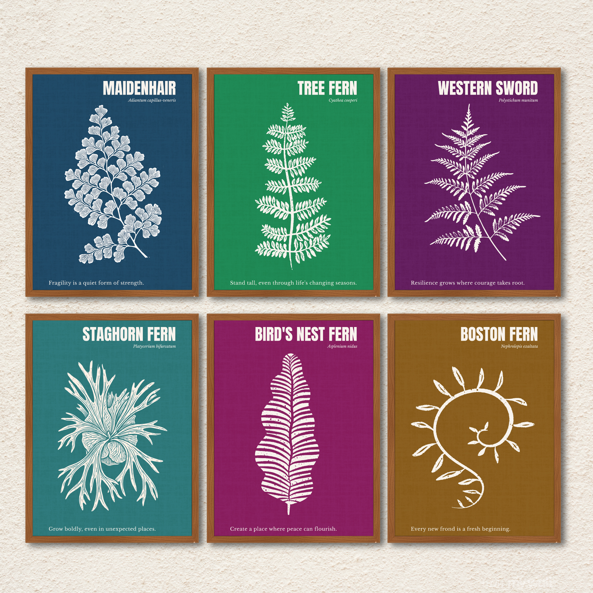 Botanical Ferns 6-Piece Gallery Wall Frame Set