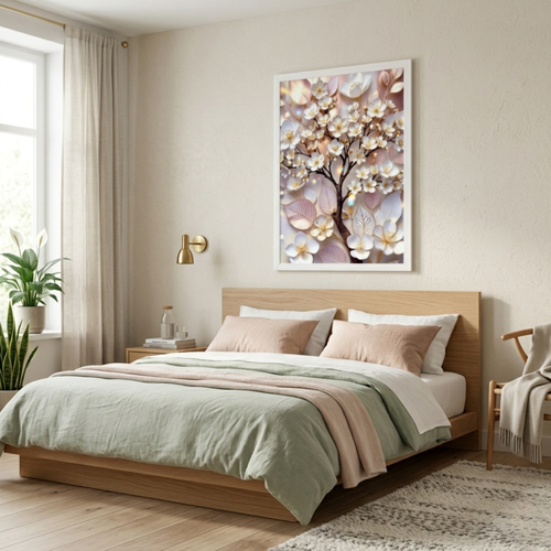 3D Floral Blossom Tree Wall Art