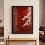 Flying Cranes Zen Poetry Wall Art