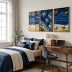 Universe Beyond Limits – 3-Panel Allama Iqbal Cosmic Set