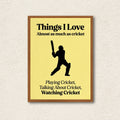 I Love Cricket Wall Frame Art