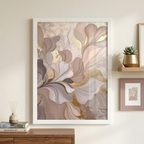 "Serenity Leaf" Modern Botanical Digital Art Frame